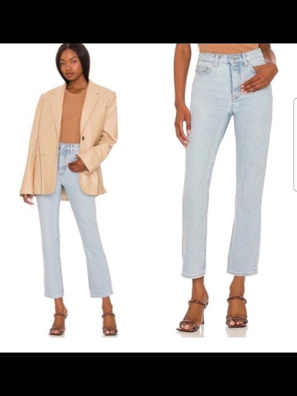 Lovers & Friends Reese Highrise Straight Palm Wash Button Fly Women's Jeans 28